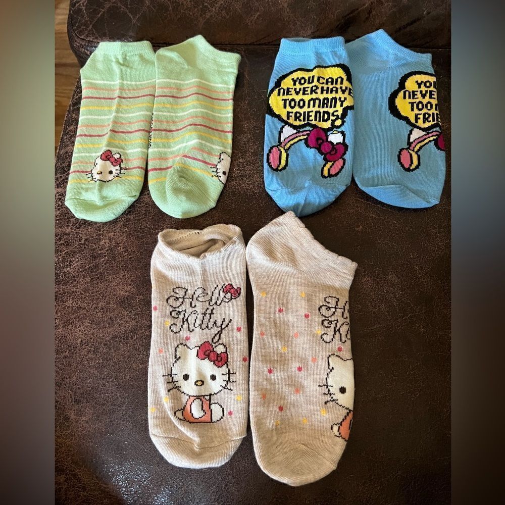 Sanrio Hello Kitty Low Cut Socks 3 Pairs
